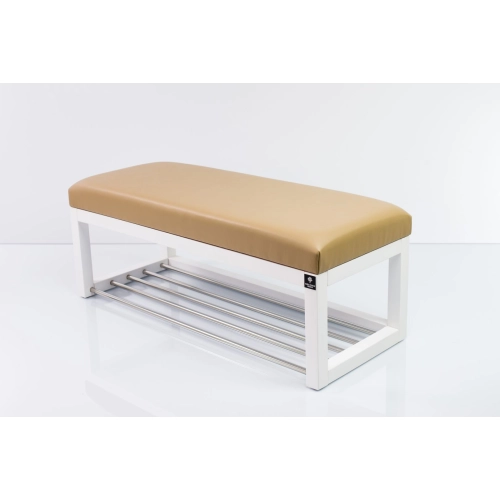 Ławka Pufa Tapicerowana Siedzisko Gładkie Ekoskóra Beż LPG-4 Rozmiary od 50 cm do 200 cm