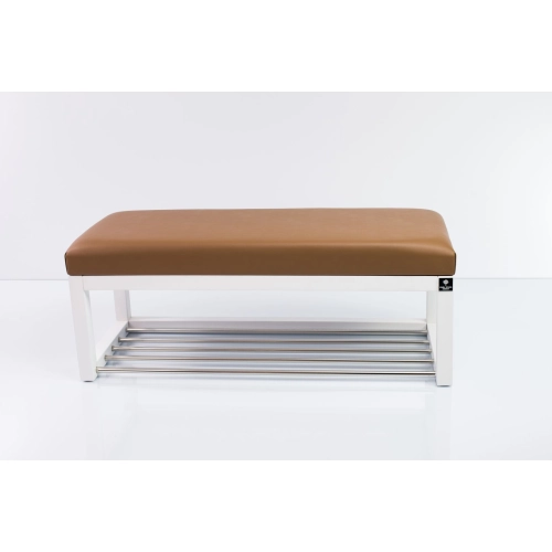 Ławka Pufa Tapicerowana Siedzisko Gładkie Ekoskóra Cappucino LPG-4 Rozmiary od 50 cm do 200 cm