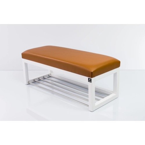 Ławeczka Pufa Tapicerowana Siedzisko Gładkie Ekoskóra Brązowa LPG-4 Rozmiary od 50 cm do 200 cm