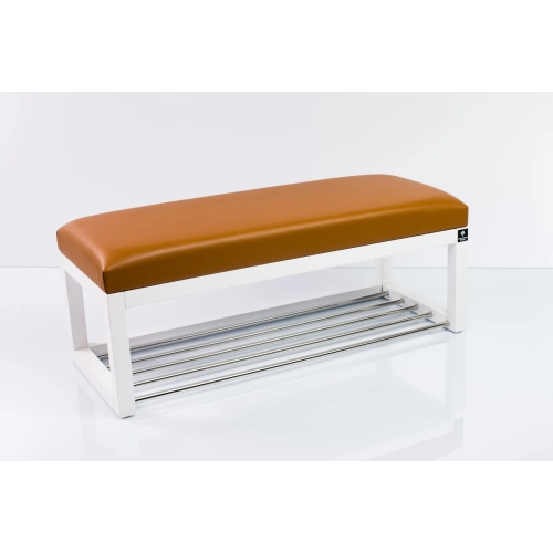 Ławeczka Pufa Tapicerowana Siedzisko Gładkie Ekoskóra Brązowa LPG-4 Rozmiary od 50 cm do 200 cm