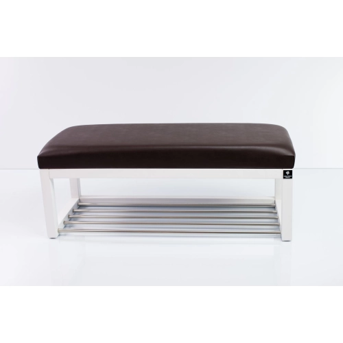 Ławka Pufa Tapicerowana Siedzisko Gładkie Ekoskóra Brąz LPG-4 Rozmiary od 50 cm do 200 cm