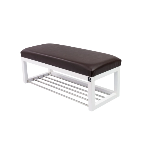 Ławka Pufa Tapicerowana Siedzisko Gładkie Ekoskóra Brąz LPG-4 Rozmiary od 50 cm do 200 cm