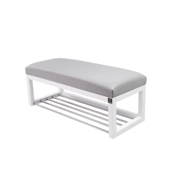 Ławka Pufa Tapicerowana Siedzisko Gładkie Ekoskóra Popiel LPG-4 Rozmiary od 50 cm do 200 cm