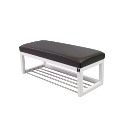 Ławeczka Pufa Tapicerowana Siedzisko Gładkie Ekoskóra Grafit LPG-4 Rozmiary od 50 cm do 200 cm