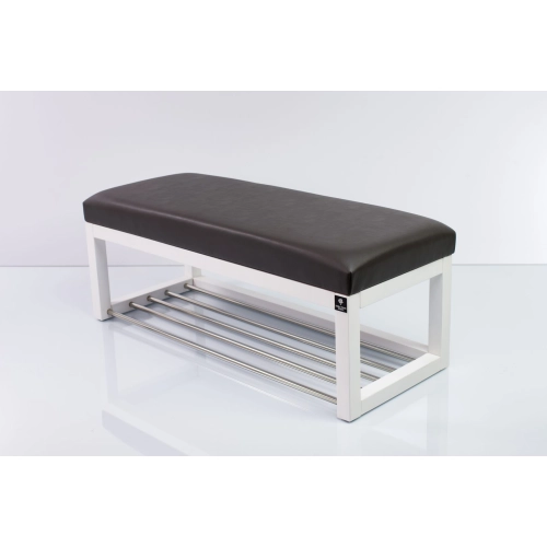 Ławeczka Pufa Tapicerowana Siedzisko Gładkie Ekoskóra Grafit LPG-4 Rozmiary od 50 cm do 200 cm