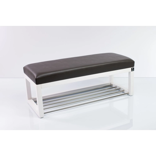 Ławeczka Pufa Tapicerowana Siedzisko Gładkie Ekoskóra Grafit LPG-4 Rozmiary od 50 cm do 200 cm