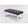 Ławeczka Pufa Tapicerowana Siedzisko Gładkie Ekoskóra Grafit LPG-4 Rozmiary od 50 cm do 200 cm