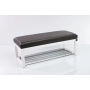 Ławeczka Pufa Tapicerowana Siedzisko Gładkie Ekoskóra Grafit LPG-4 Rozmiary od 50 cm do 200 cm