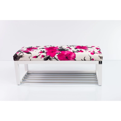 Ławeczka Pufa Tapicerowana Siedzisko Gładkie LPG-4 Marakesz Róż Rozmiary od 50 cm do 200 cm