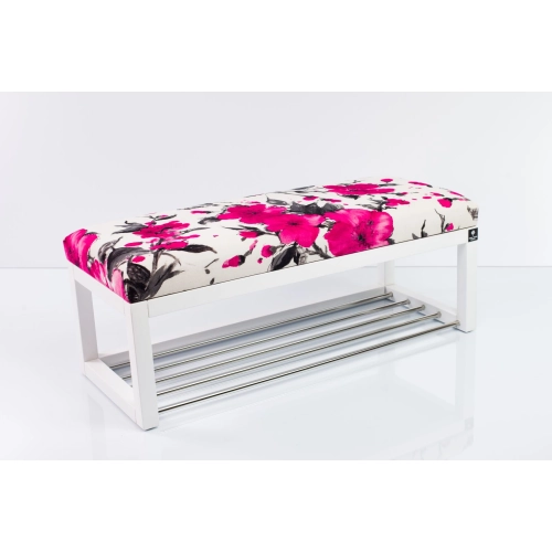 Ławeczka Pufa Tapicerowana Siedzisko Gładkie LPG-4 Marakesz Róż Rozmiary od 50 cm do 200 cm