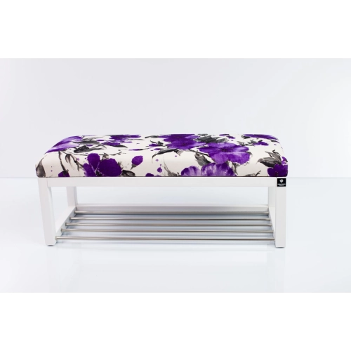 Ławeczka Pufa Tapicerowana Siedzisko Gładkie LPG-4 Marakesz Fiolet Rozmiary od 50 cm do 200 cm