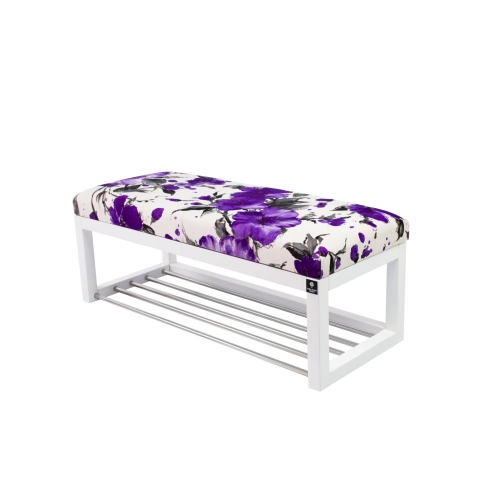 Ławeczka Pufa Tapicerowana Siedzisko Gładkie LPG-4 Marakesz Fiolet Rozmiary od 50 cm do 200 cm