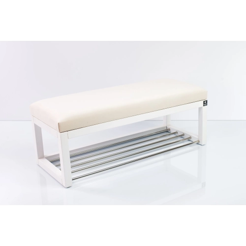 Ławka Pufa Tapicerowana Siedzisko Gładkie Biały LPG-4 Rozmiary od 50 cm do 200 cm