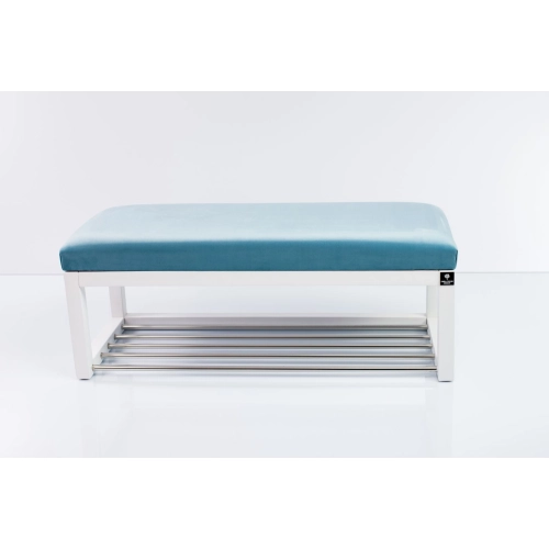 Ławka Pufa Tapicerowana Siedzisko Gładkie Jasny Błękit LPG-4 Rozmiary od 50 cm do 200 cm