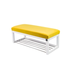 Ławka Pufa Tapicerowana Siedzisko Gładkie Żółcień Cytrynowa LPG-4 Rozmiary od 50 cm do 200 cm