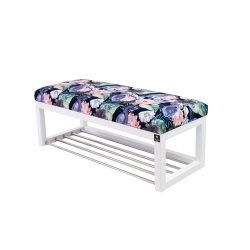 Ławeczka Pufa Tapicerowana Siedzisko Gładkie LPG-4 Akwarela Kwiaty Ptaki Rozmiary od 50 cm do 200 cm