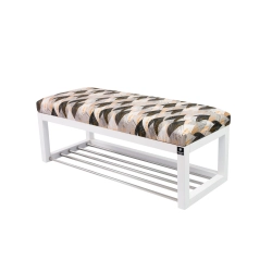 Ławeczka Pufa Tapicerowana Siedzisko Gładkie LPG-4 Ażurowe Liście Rozmiary od 50 cm do 200 cm