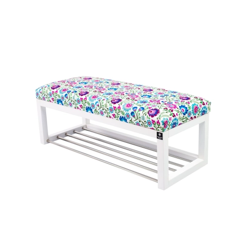 Ławeczka Pufa Tapicerowana Siedzisko Gładkie LPG-4 Kwiaty Łowieckie Rozmiary od 50 cm do 200 cm