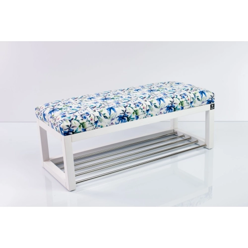 Ławeczka Pufa Tapicerowana Siedzisko Gładkie LPG-4 Kwiaty Malowane Rozmiary od 50 cm do 200 cm