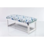 Ławeczka Pufa Tapicerowana Siedzisko Gładkie LPG-4 Kwiaty Malowane Rozmiary od 50 cm do 200 cm