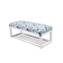 Ławeczka Pufa Tapicerowana Siedzisko Gładkie LPG-4 Kwiaty Malowane Rozmiary od 50 cm do 200 cm