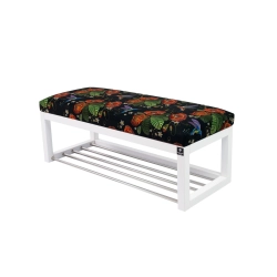 Ławeczka Pufa Tapicerowana Siedzisko Gładkie LPG-4 Liście Maki Koliber Rozmiary od 50 cm do 200 cm