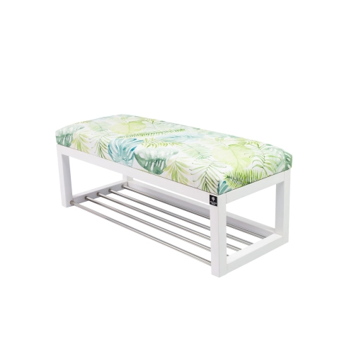 Ławeczka Pufa Tapicerowana Siedzisko Gładkie LPG-4 Liście Monstery Rozmiary od 50 cm do 200 cm