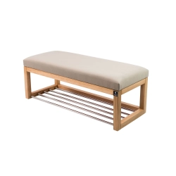 Ławka Pufa Tapicerowana Siedzisko Gładkie Beż LPG-4 Rozmiary od 50 cm do 200 cm