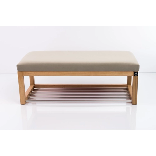 Ławka Pufa Tapicerowana Siedzisko Gładkie Beż LPG-4 Rozmiary od 50 cm do 200 cm