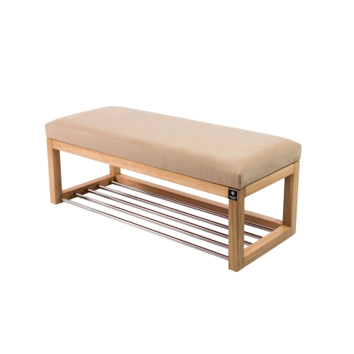 Ławka Pufa Tapicerowana Siedzisko Gładkie Cappucino LPG-4 Rozmiary od 50 cm do 200 cm