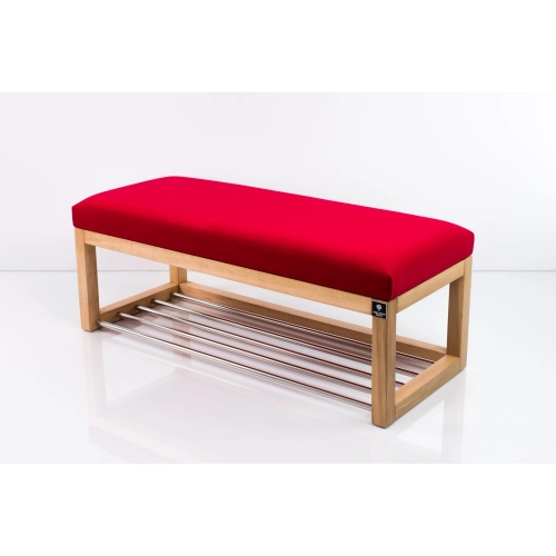 Ławka Pufa Tapicerowana Siedzisko Gładkie Czerwony LPG-4 Rozmiary od 50 cm do 200 cm