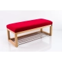 Ławka Pufa Tapicerowana Siedzisko Gładkie Czerwony LPG-4 Rozmiary od 50 cm do 200 cm