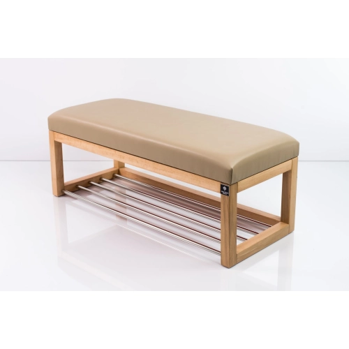 Ławka Pufa Tapicerowana Siedzisko Gładkie Ekoskóra Beż LPG-4 Rozmiary od 50 cm do 200 cm