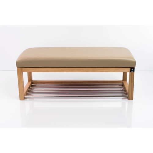 Ławka Pufa Tapicerowana Siedzisko Gładkie Ekoskóra Beż LPG-4 Rozmiary od 50 cm do 200 cm