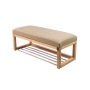 Ławka Pufa Tapicerowana Siedzisko Gładkie Ekoskóra Beż LPG-4 Rozmiary od 50 cm do 200 cm