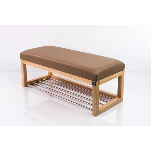Ławka Pufa Tapicerowana Siedzisko Gładkie Ekoskóra Cappucino LPG-4 Rozmiary od 50 cm do 200 cm