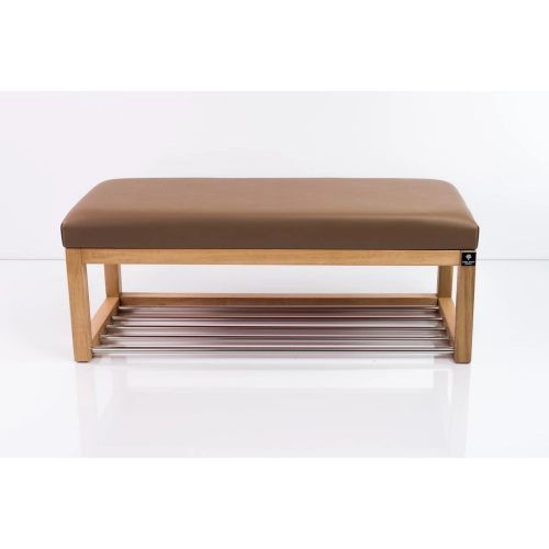 Ławka Pufa Tapicerowana Siedzisko Gładkie Ekoskóra Cappucino LPG-4 Rozmiary od 50 cm do 200 cm