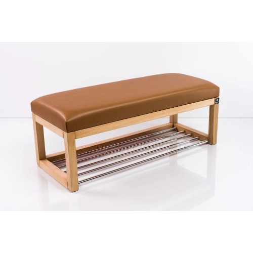 Ławka Pufa Tapicerowana Siedzisko Gładkie Ekoskóra Brązowa LPG-4 Rozmiary od 50 cm do 200 cm