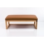 Ławka Pufa Tapicerowana Siedzisko Gładkie Ekoskóra Brązowa LPG-4 Rozmiary od 50 cm do 200 cm