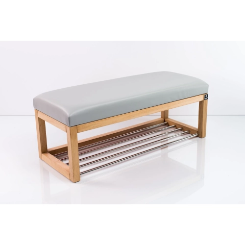 Ławka Pufa Tapicerowana Siedzisko Gładkie Ekoskóra Popiel LPG-4 Rozmiary od 50 cm do 200 cm