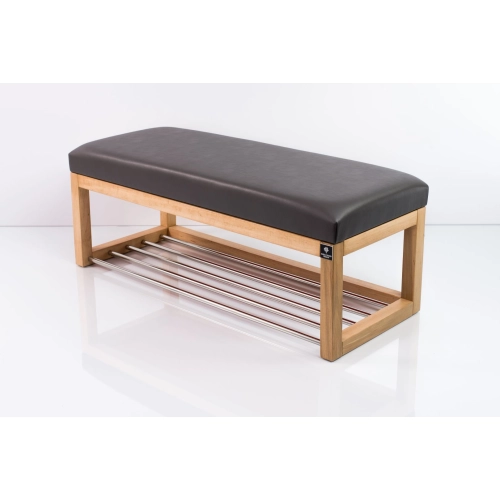 Ławka Pufa Tapicerowana Siedzisko Gładkie Ekoskóra Grafit LPG-4 Rozmiary od 50 cm do 200 cm