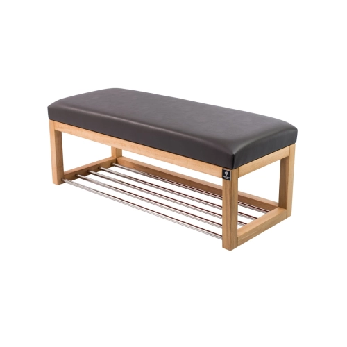 Ławka Pufa Tapicerowana Siedzisko Gładkie Ekoskóra Grafit LPG-4 Rozmiary od 50 cm do 200 cm