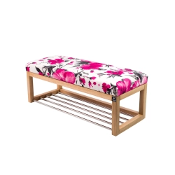 Ławeczka Pufa Tapicerowana Siedzisko Gładkie Róż LPG-4 Rozmiary od 50 cm do 200 cm