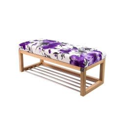 Ławeczka Pufa Tapicerowana Siedzisko Gładkie Fiolet LPG-4 Rozmiary od 50 cm do 200 cm