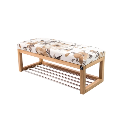 Ławeczka Pufa Tapicerowana Siedzisko Gładkie Odcień Brązu i Beżu LPG-4 Rozmiary od 50 cm do 200 cm