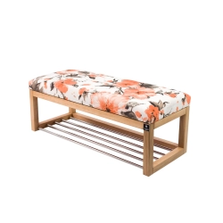 Ławeczka Pufa Tapicerowana Siedzisko Gładkie Pomarańczowy LPG-4 Rozmiary od 50 cm do 200 cm