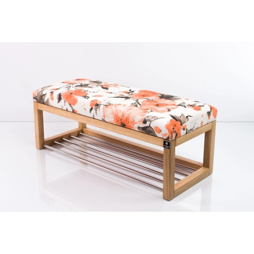 Ławeczka Pufa Tapicerowana Siedzisko Gładkie Pomarańczowy LPG-4 Rozmiary od 50 cm do 200 cm