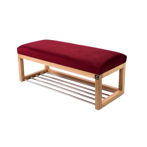 Ławka Pufa Tapicerowana Siedzisko Gładkie Bordowy LPG-4 Rozmiary od 50 cm do 200 cm