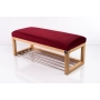 Ławka Pufa Tapicerowana Siedzisko Gładkie Bordowy LPG-4 Rozmiary od 50 cm do 200 cm