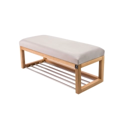 Ławka Pufa Tapicerowana Siedzisko Gładkie Srebrny LPG-4 Rozmiary od 50 cm do 200 cm